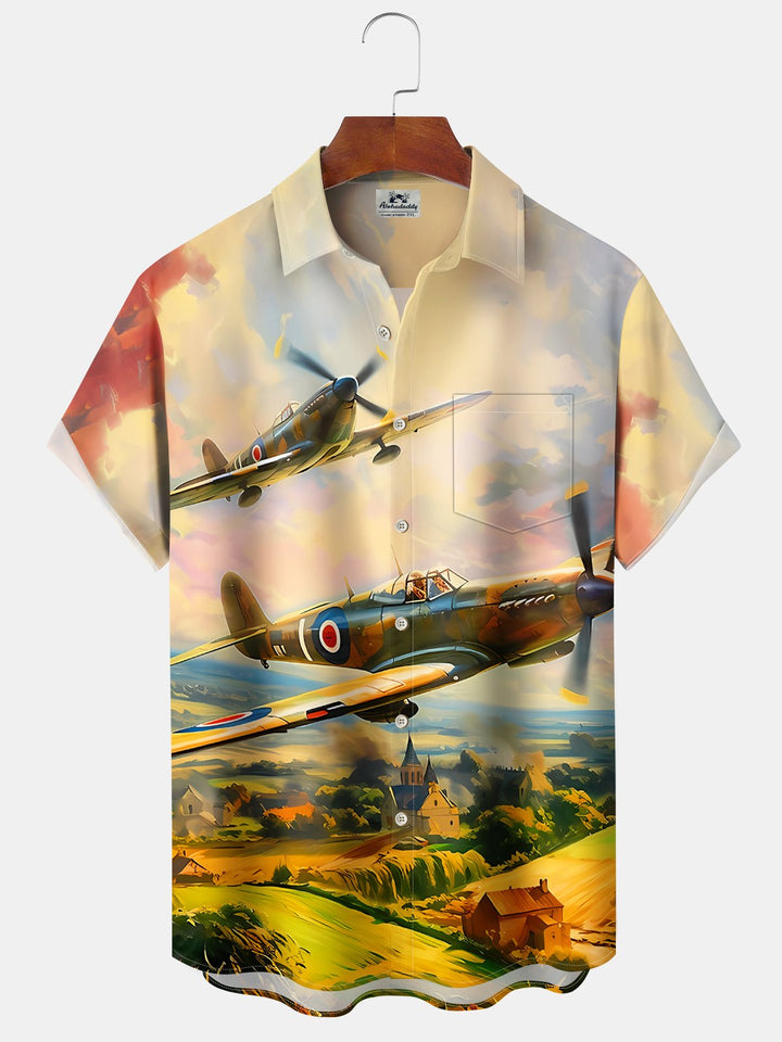 Alohadaddy Vintage Aircraft War Print Men&