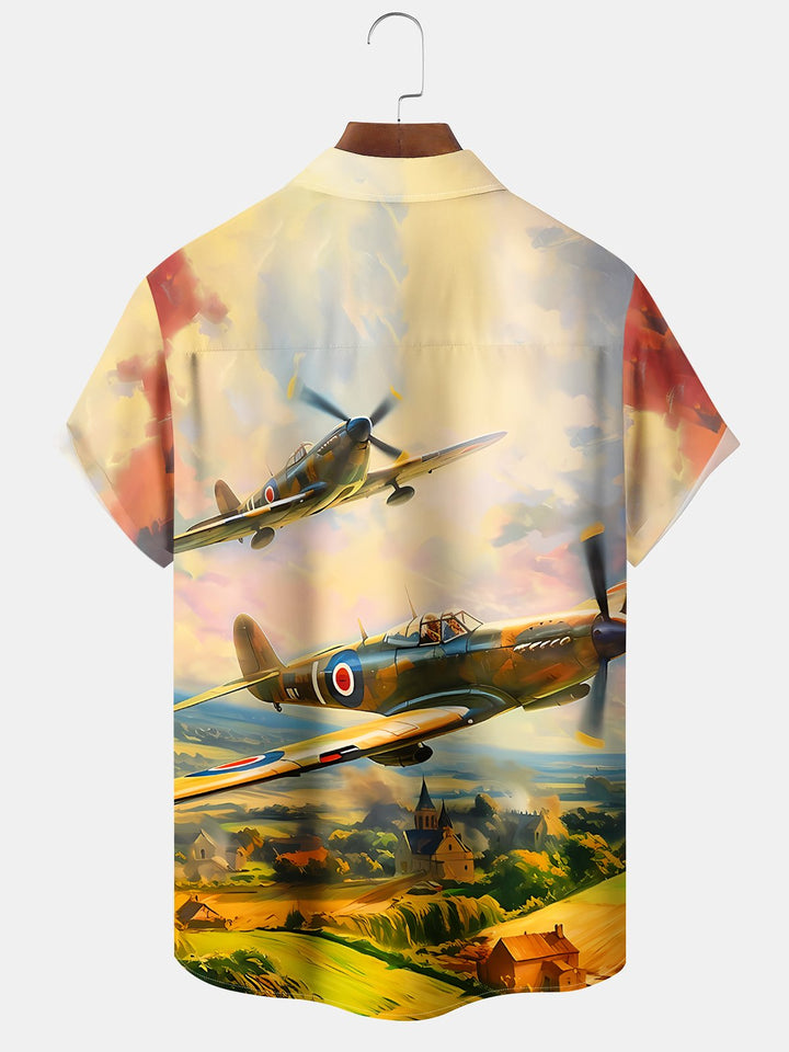 Alohadaddy Vintage Aircraft War Print Men&