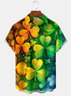 Alohadaddy Holiday Shamrock Lucky St. Patrick Gradient Hawaiian Shirt