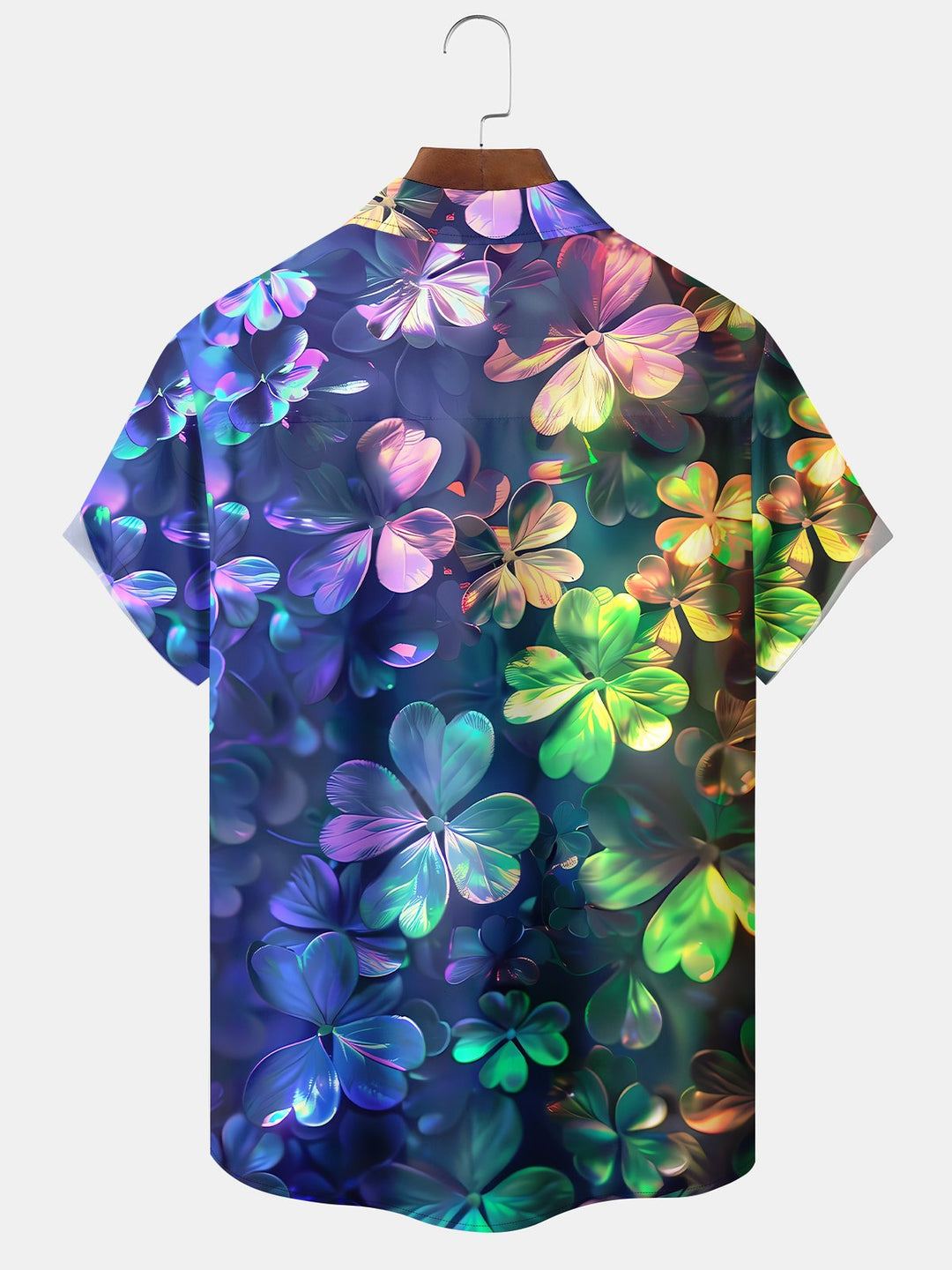 Alohadaddy Gradient Clover Retro St. Patrick 3D Hawaiian Shirt
