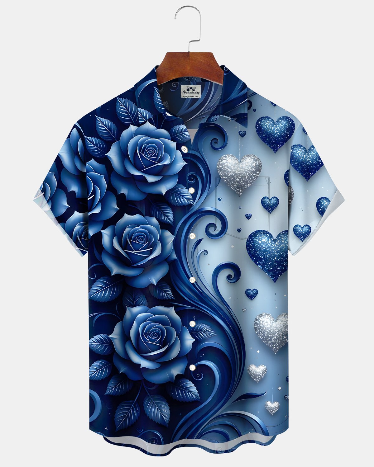 Alohadaddy® Holiday Valentine's Day Rose 3D Heart Art Shirt