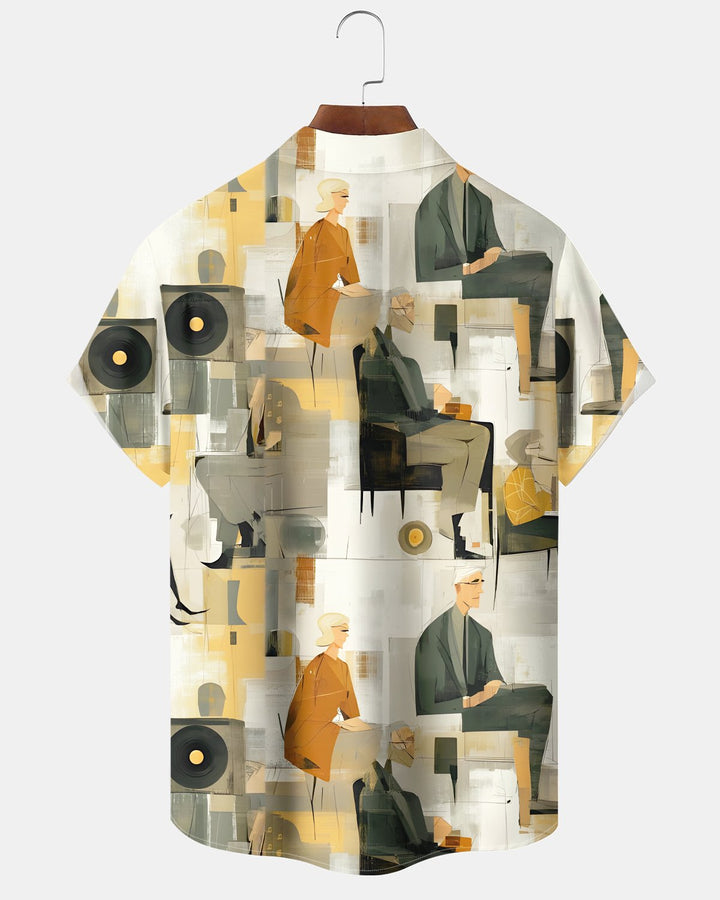 Alohadaddy® Abstract Retro Modern Music Jazz Men&