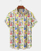 Alohadaddy® Abstract Retro Art Guitar Music Men's Shirt