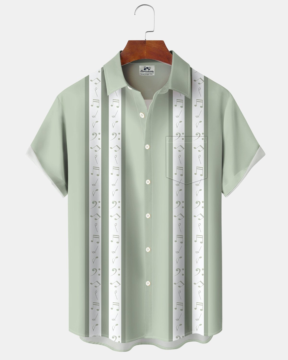 Alohadaddy® Retro Classic Bowling Music Note Men's Shirt