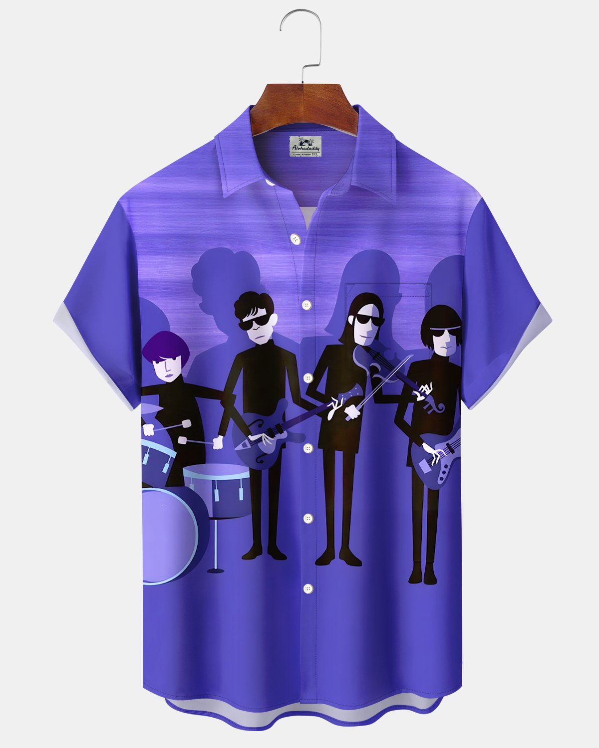 Alohadaddy® Retro Music Band Rock 60s Atomic Geometric Art Shirt