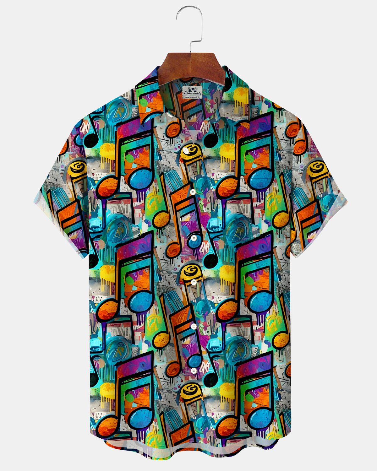 Alohadaddy® Abstract Musical Notes Retro Gradient Art Shirt