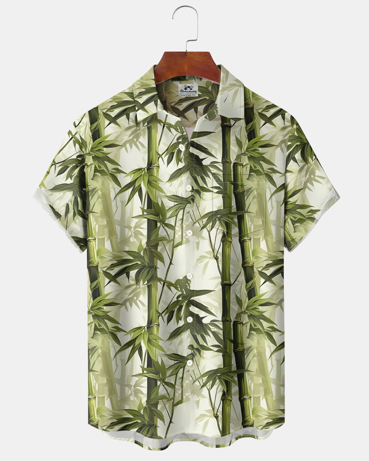 Alohadaddy® Hawaiian Forest Bamboo Vintage Men's Shirt