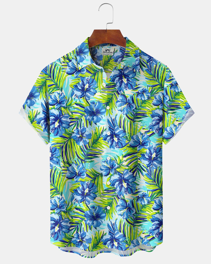 Alohadaddy® Hawaiian Floral Tropical Plant Leaf Vacation Men&