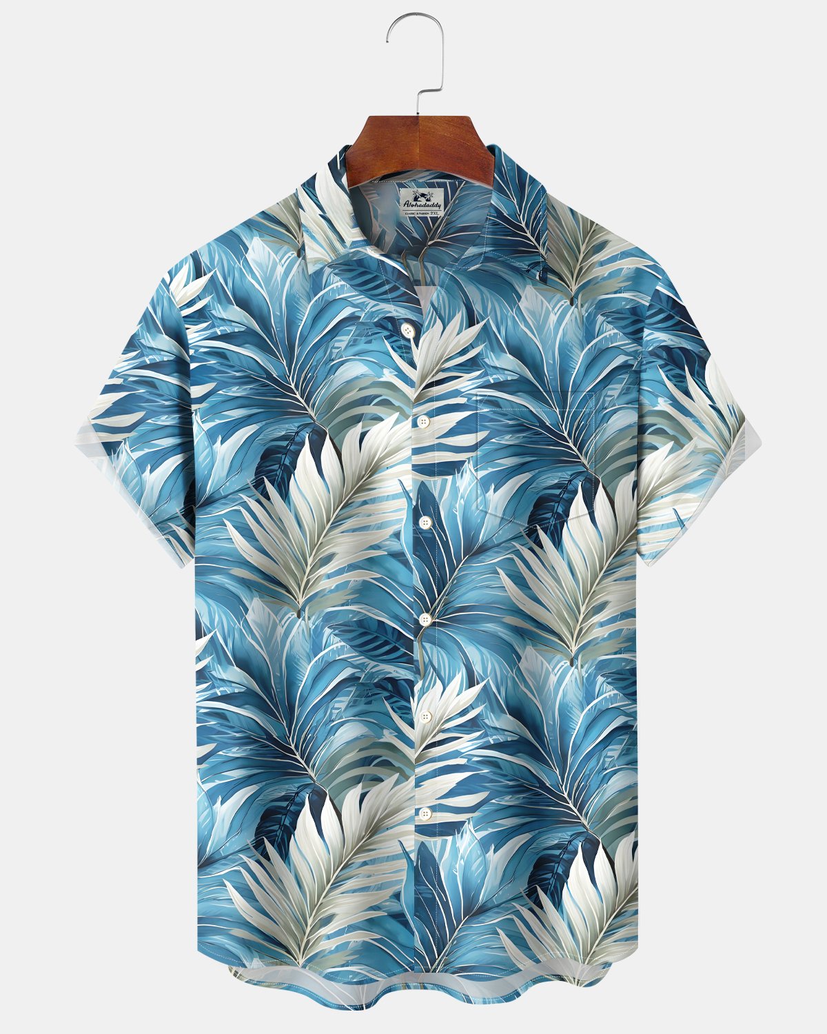 Alohadaddy® Beach Vacation Hawaii Tropical Leaf Aloha Men's Shirt