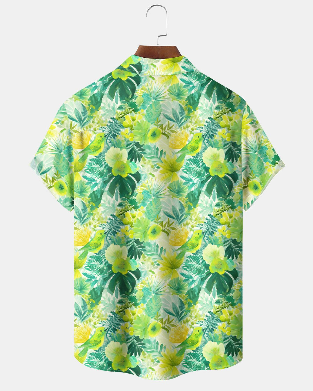 Alohadaddy® Beach Vacation Hawaiian Tropical Leaf and Bird Print Men&