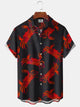 Alohadaddy Vintage Holiday Mens Crab Sea Life Hawaiian Shirt