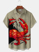 Alohadaddy Men's Vintage Holiday Crab Sea Life Hawaiian Shirt
