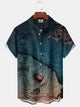 Alohadaddy Men's Vintage Medieval Nautical Anchor Map Hawaiian Vacation Shirt