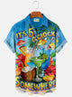 Parrot It’s 5 O’clock Somewhere  Drinking Bird Breast Pocket Hawaiian Shirt Plus Size Vacation Shirt