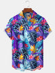 Alohadaddy Hawaiian Tropical Floral Hibiscus Ombre Holiday Shirt