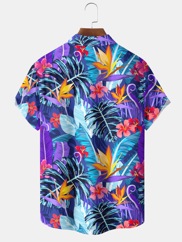 Alohadaddy Hawaiian Tropical Floral Hibiscus Ombre Holiday Shirt