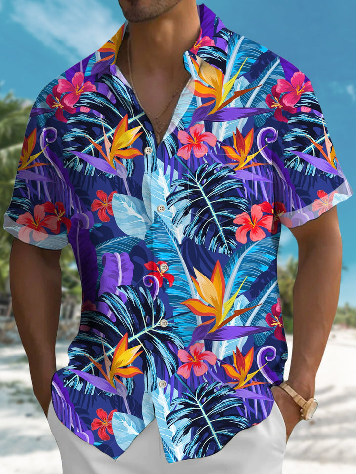 Alohadaddy Hawaiian Tropical Floral Hibiscus Ombre Holiday Shirt