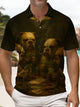 Alohadaddy® Retro Dog Playing Poker Short-Sleeved Polo Shirt