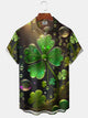 Alohadaddy Vintage Holiday Mens St. Patrick's Shamrock 3D Pocket Shirt