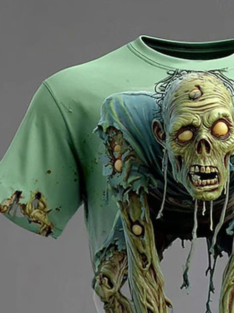 Alohadaddy® Halloween Optical Illusion Zombie Print Men&