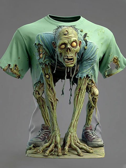 Alohadaddy® Halloween Optical Illusion Zombie Print Men&