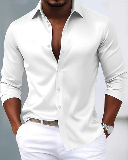 Alohadaddy® Basic Satin Satin Silk Printed Men&
