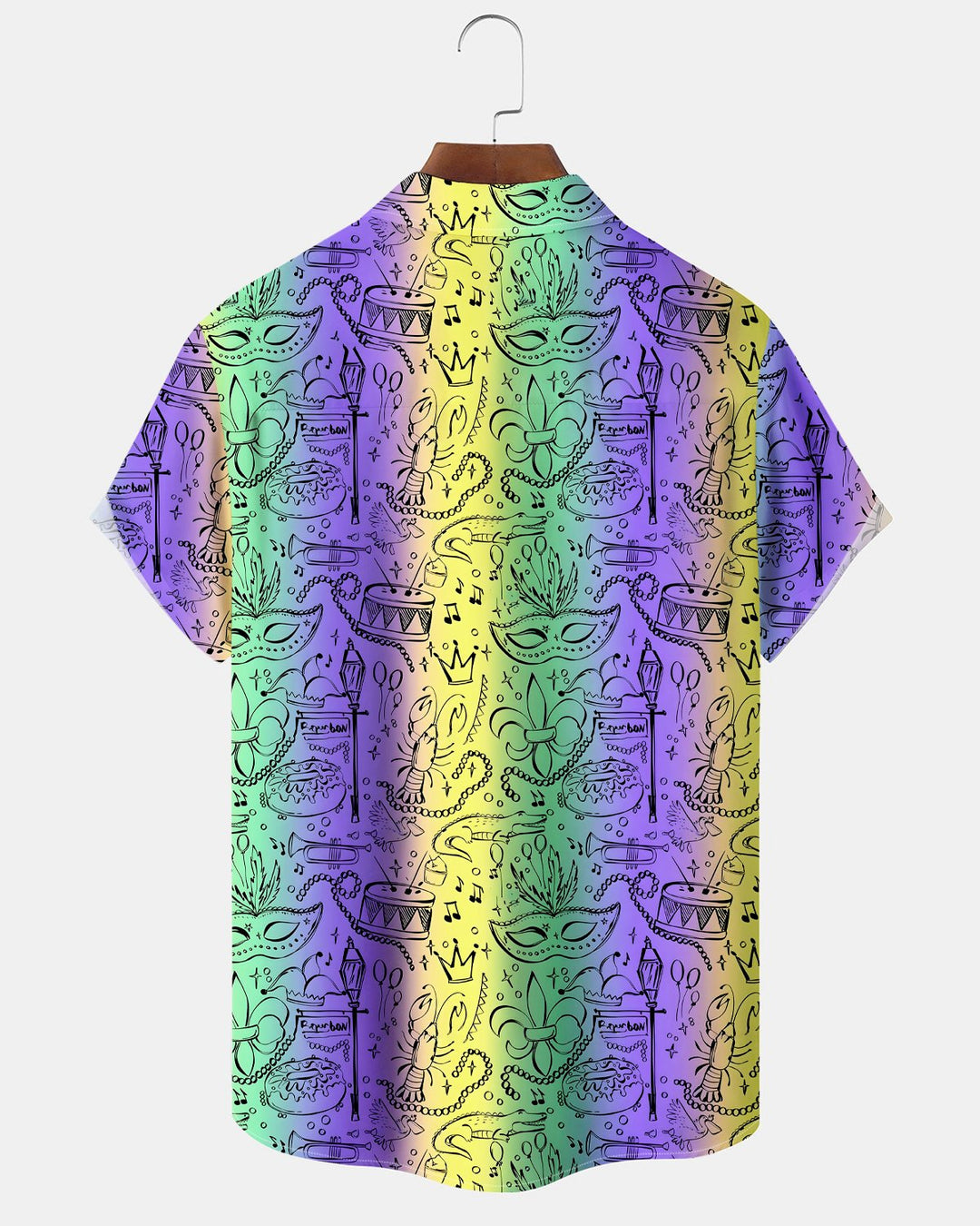 Alohadaddy® Carnival Mask Holiday Gradient Color Music Vacation Shirt