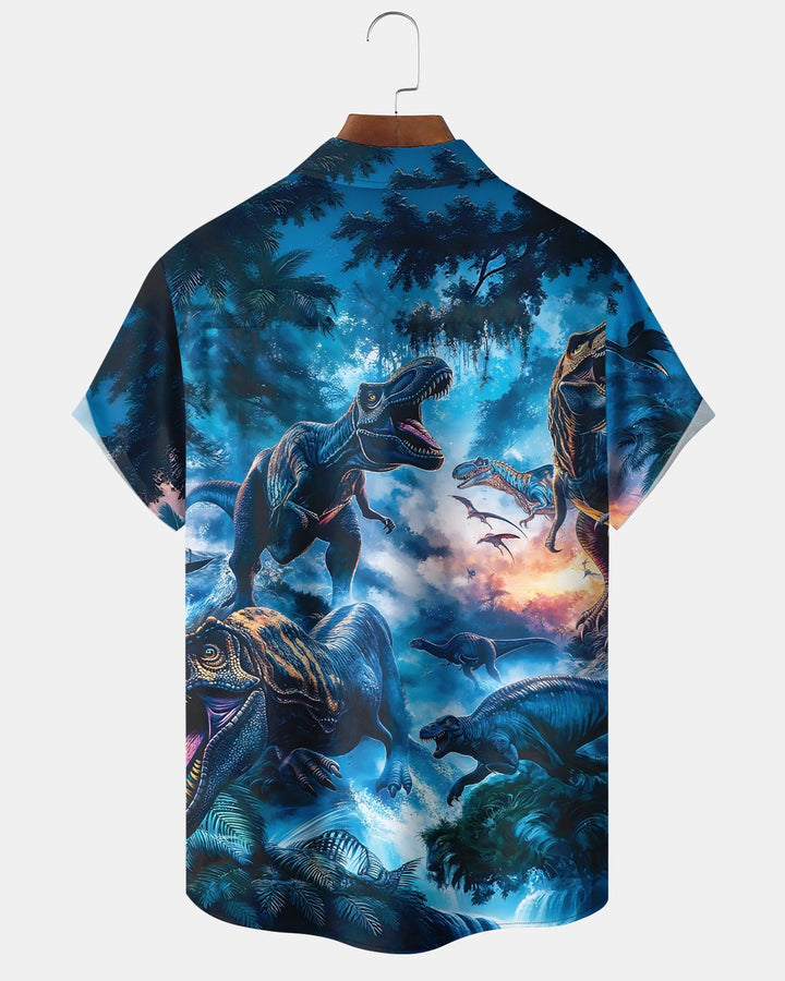 Alohadaddy® Vacation Hawaii Jungle Retro Dinosaur Men&