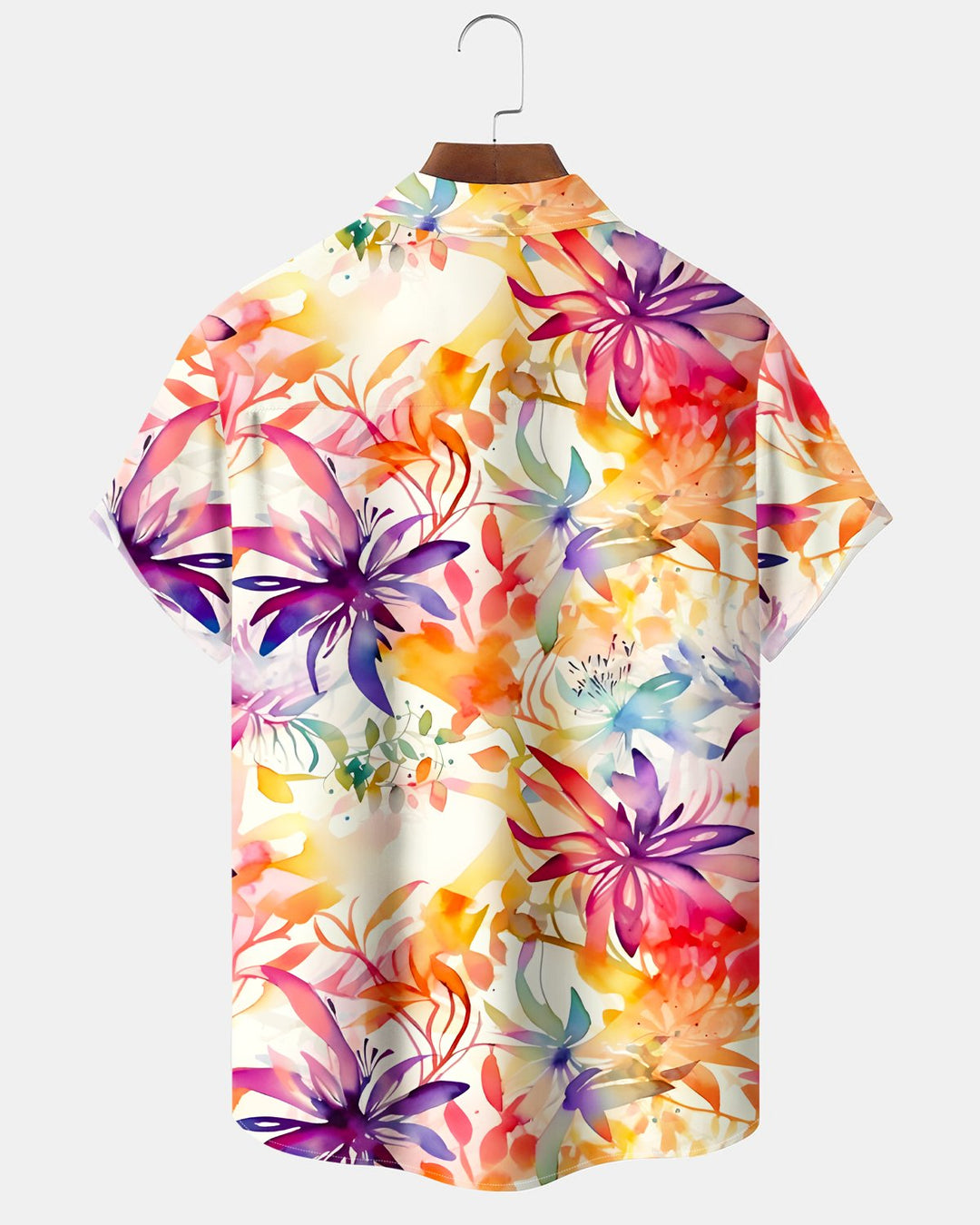Alohadaddy® Hawaiian Floral Tropical Plant Leaf Gradient Color Vacation Shirt