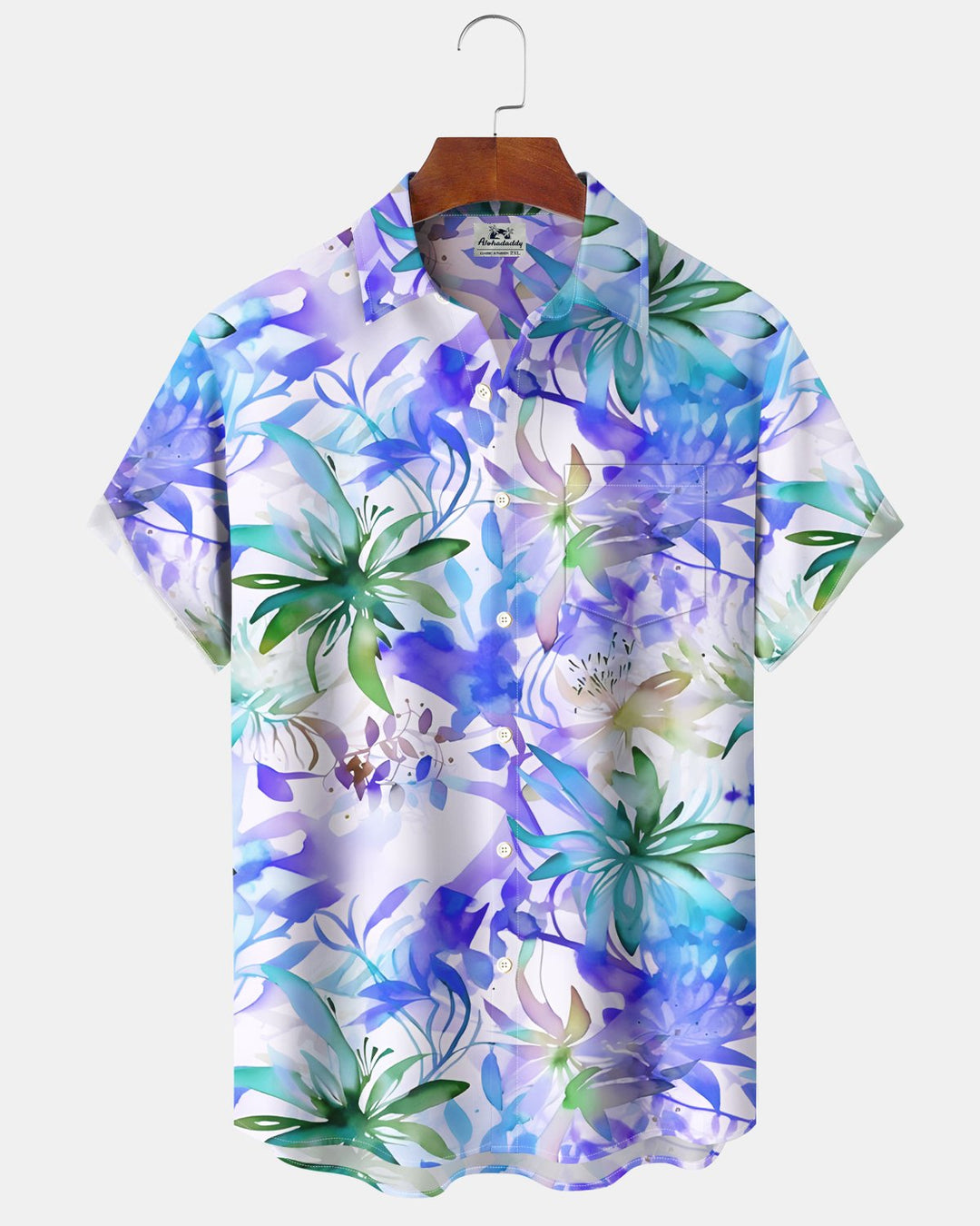 Alohadaddy® Hawaiian Floral Tropical Plant Leaf Gradient Color Vacation Shirt