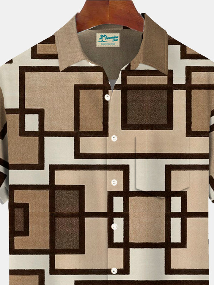 Alohadaddy Retro Geometric Texture Carpet 3D Print Men&