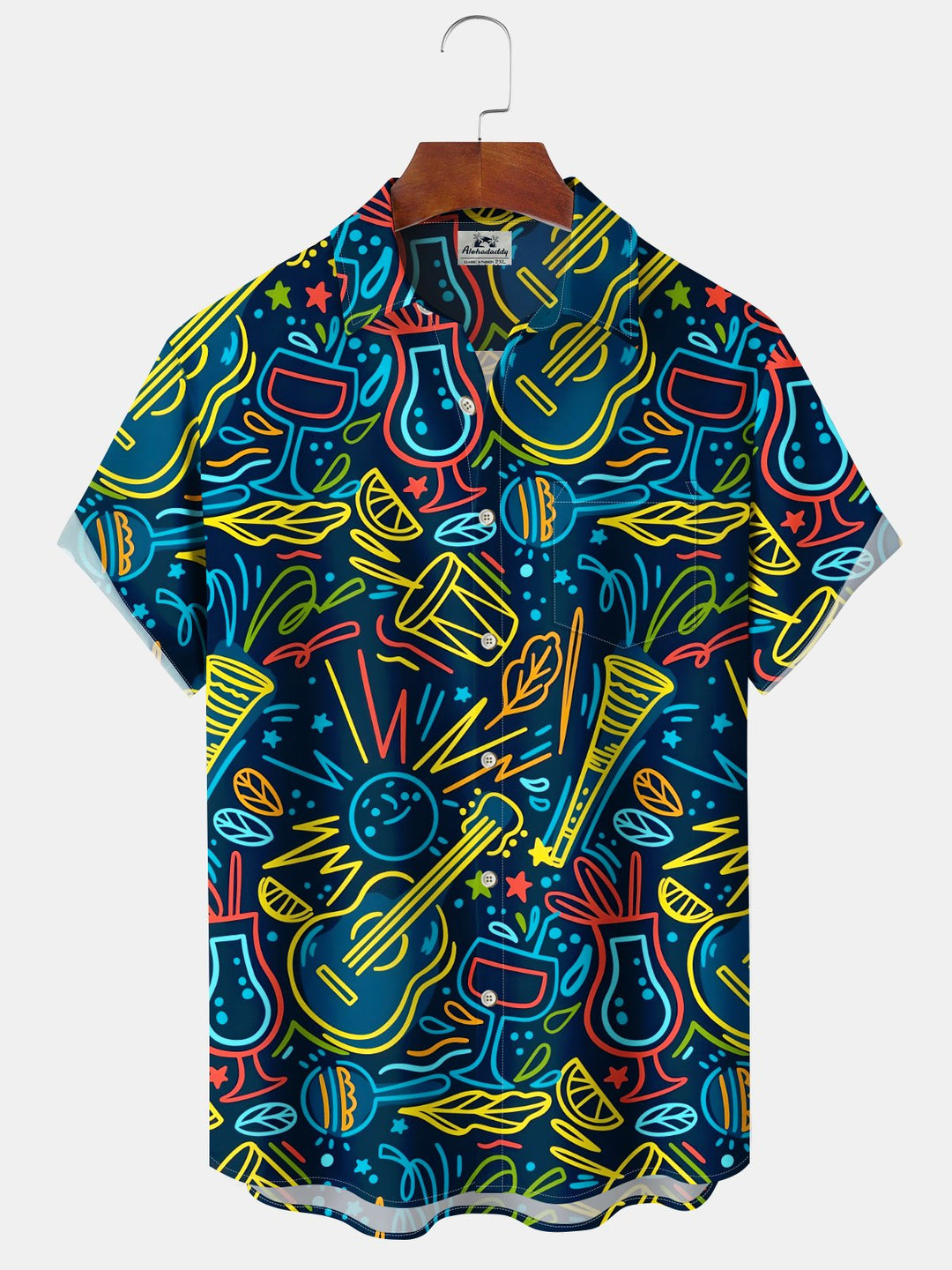 Alohadaddy® Casual Graffiti Print Art Pocket Stretch Big &amp; Tall Men&