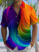 Alohadaddy® Vintage Abstract Texture Print Chest Pocket Men's Short Sleeve Shirt Big & Tall
