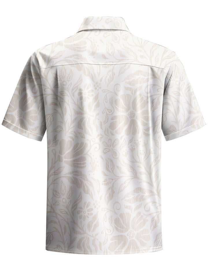 Alohadaddy® Casual Floral Print Chest Pocket Men&