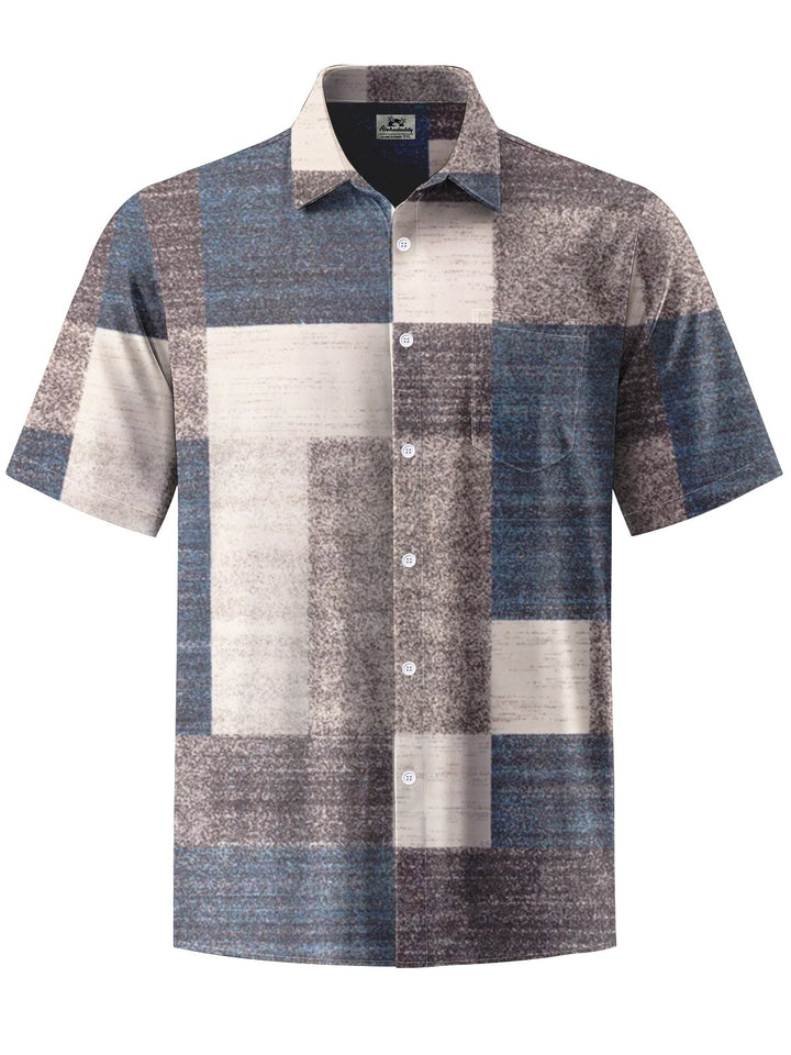 Alohadaddy® Vintage Geometric Art Print Chest Pocket Men&