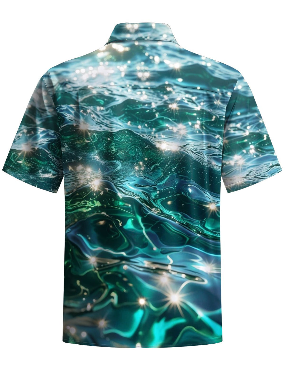 Alohadaddy® Hawaiian Ocean Water Art Print Pocket Stretch Men&