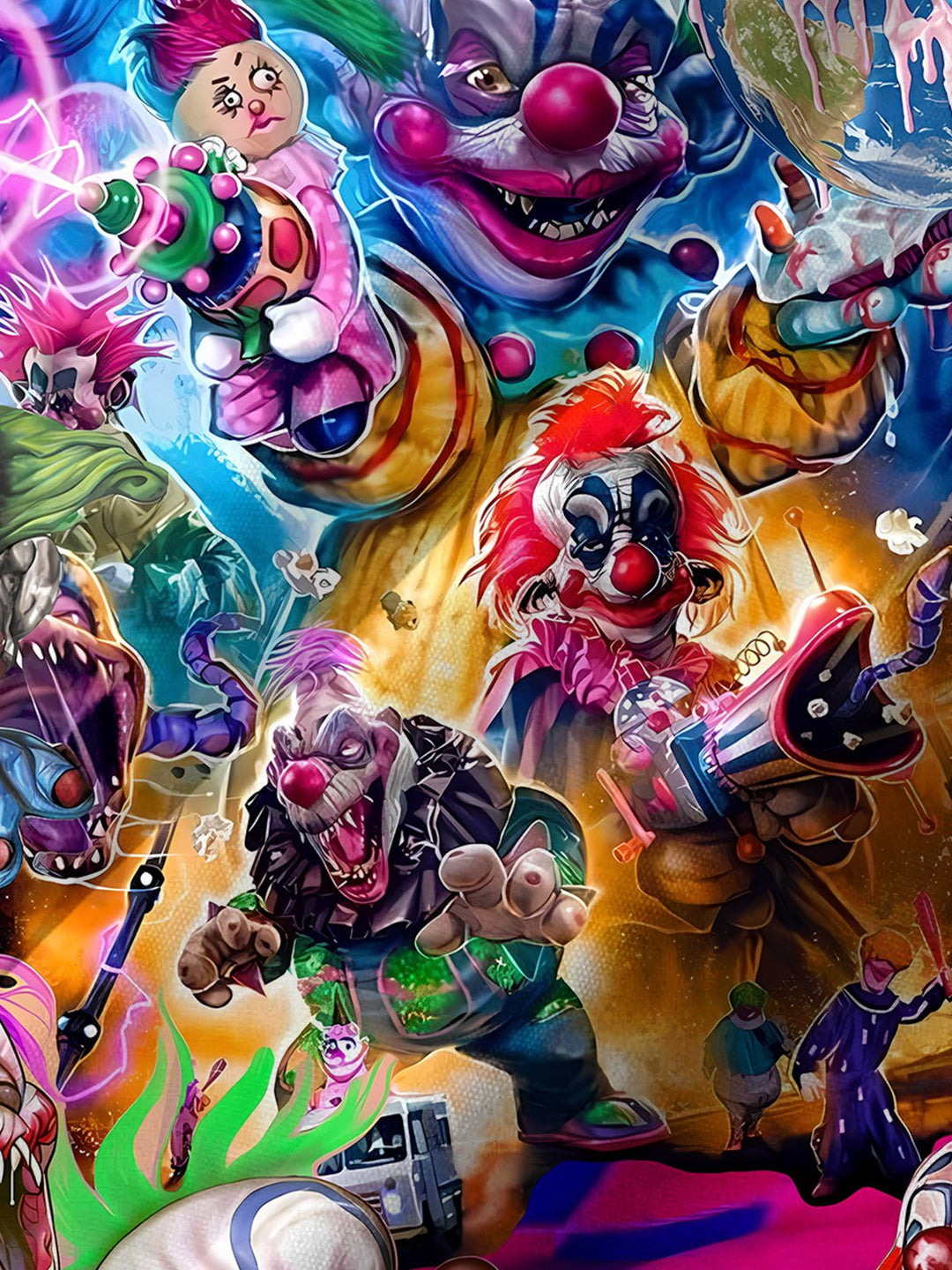Alohadaddy® Halloween Killer Clown Art Print Stretch Men&