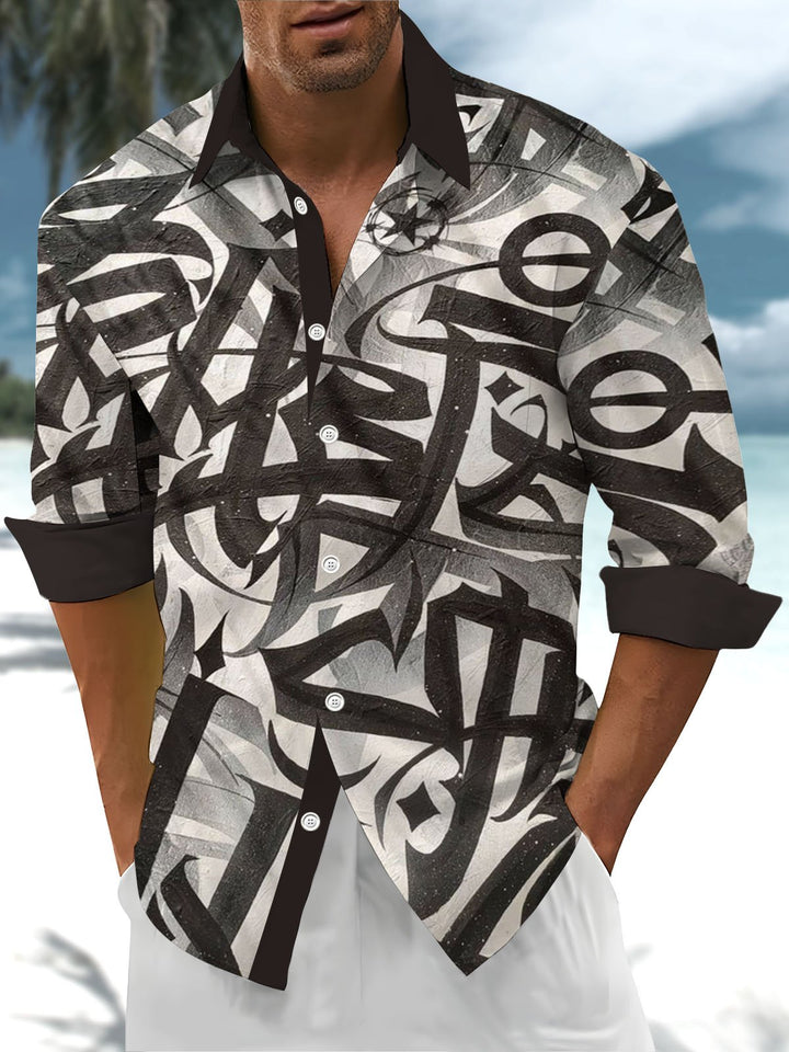 Alohadaddy® Vintage Graffiti Print Art Pocket Stretch Men&