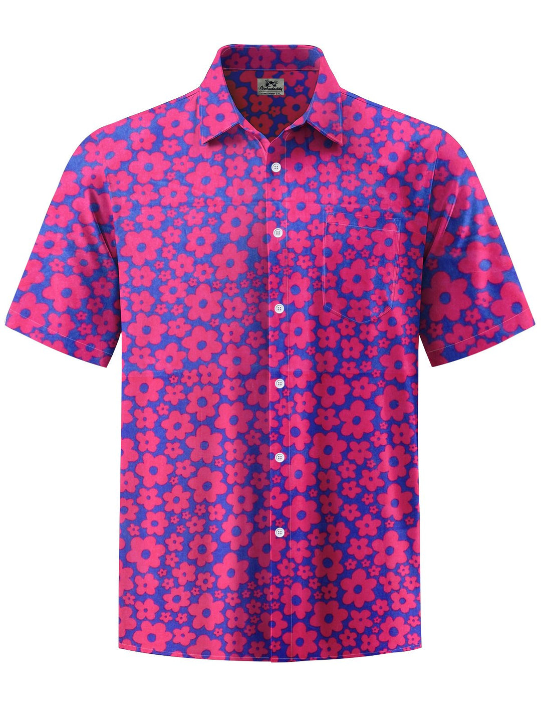 Alohadaddy® Vintage Floral Print Stretch Pocket Button Men&