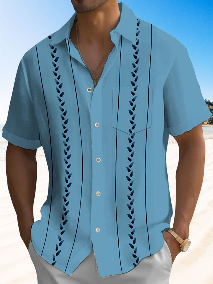 Alohadaddy® Casual Striped Printed Pocket Stretch Men&
