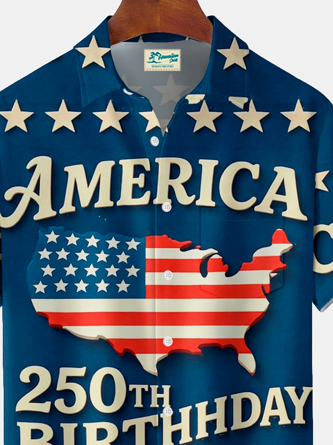 Alohadaddy® Flag 250th Anniversary Print Men&
