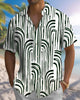 Alohadaddy® Men's Short-Sleeve Casual Cardigan Shirt  Geometric Art Print, Button-Front with Pocket
