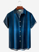 Camisa de manga corta con bolsillo abotonado y estampado 3D con degradado de bolos retro de Alohadaddy para hombre, talla grande y alta