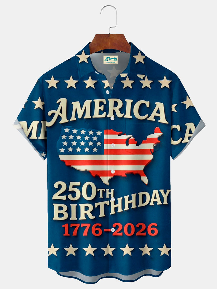 Alohadaddy® Flag 250th Anniversary Print Men&