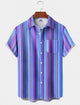 Alohadaddy® Men's Short-Sleeve Button-Down Shirt with Pocket  Abstract Print