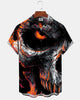 Alohadaddy® Men's Short-Sleeve Button-Down Shirt with Pocket Halloween Print