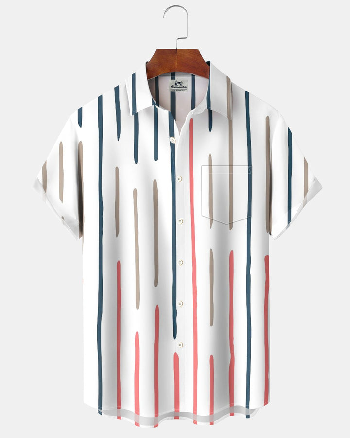 Alohadaddy® Basic Striped Print Men&