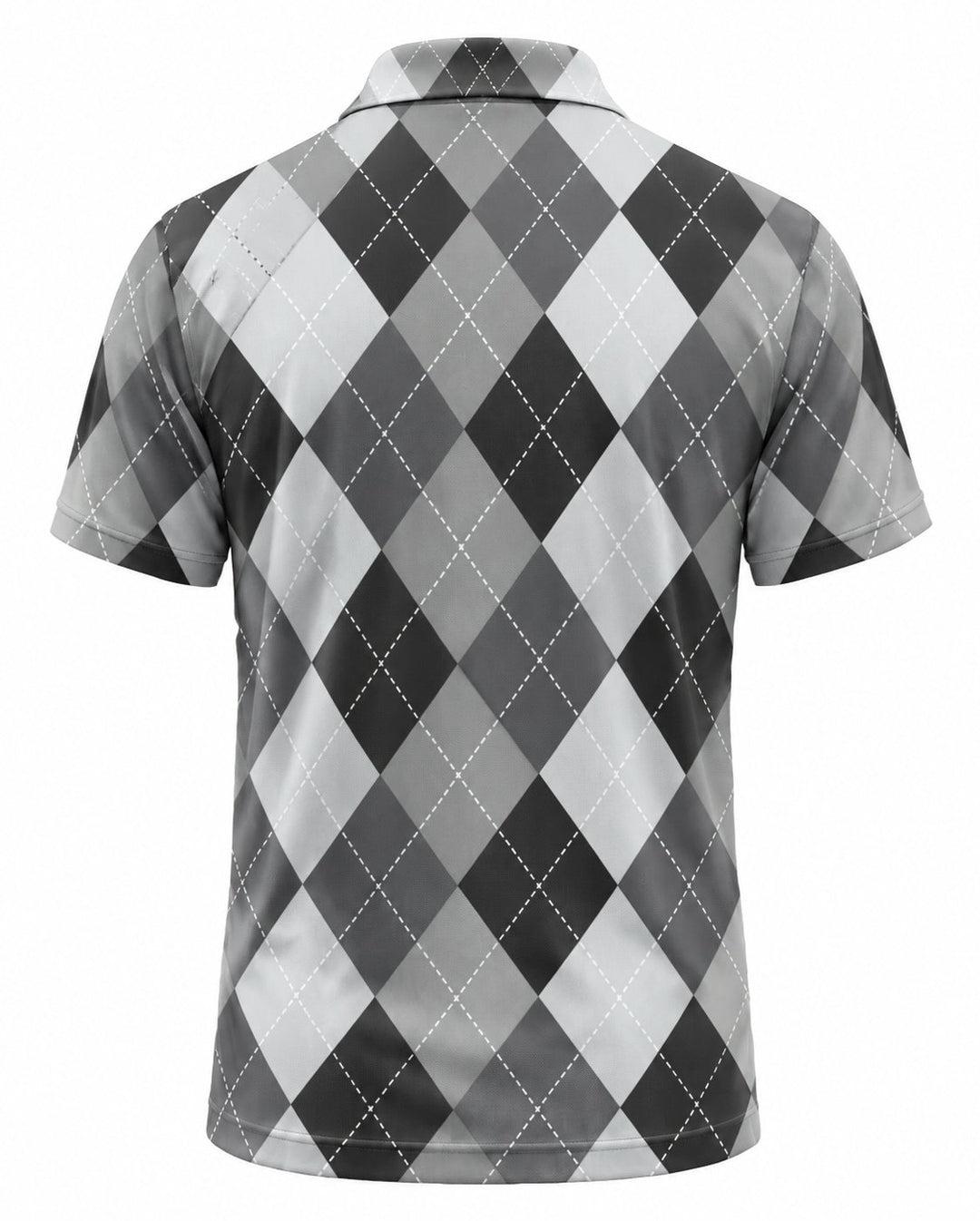 Men’s Basic Casual Checkered pattern Retro Print Button Down Polo Short-Sleeve Big &amp; Tall