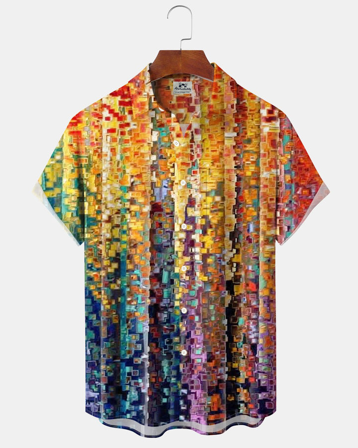 Alohadaddy® Casual Colorful Abstract Polka Dot Print Men&