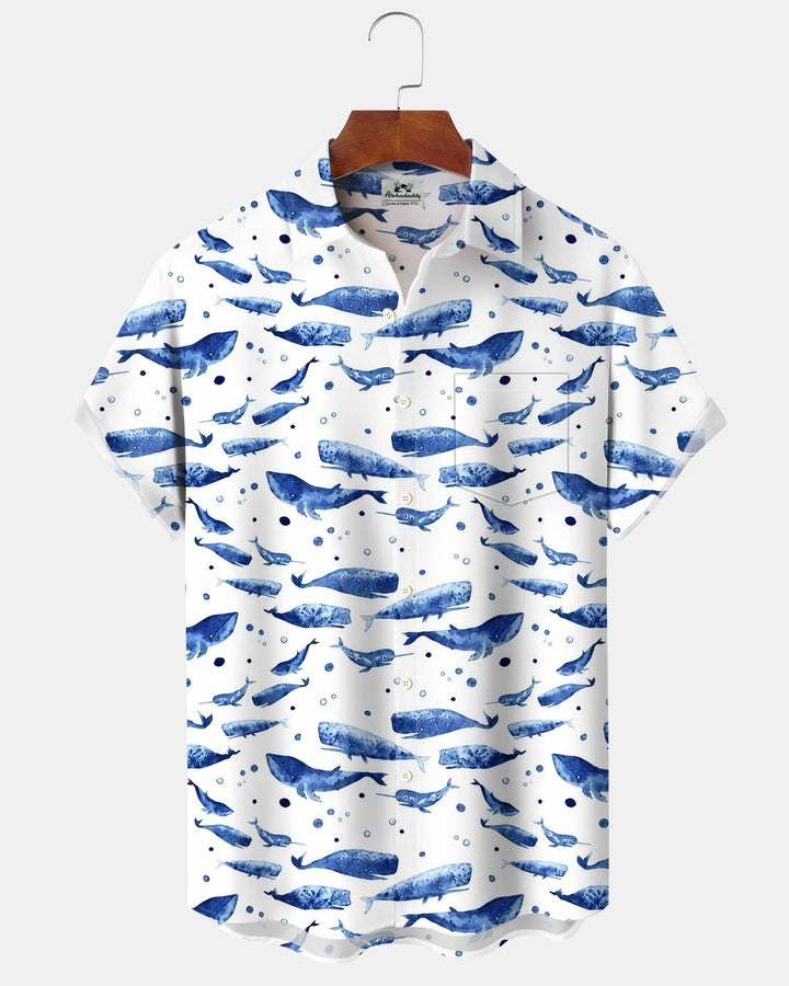 Alohadaddy® Casual Shark Polka Dot Print Men&